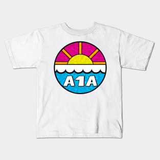 Florida Route A1A Daytona Beach West Palm Key West Melbourne Jacksonville Saint Augustine Miami Kids T-Shirt